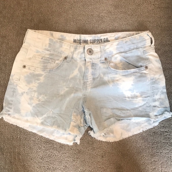 Blue and white Tie Dye Shorts - Picture 1 of 3